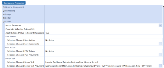 Dashboard extender rule example for a selected workflow profile. 